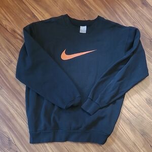 Vintage Nike Crewneck in Black with Orange Swoosh